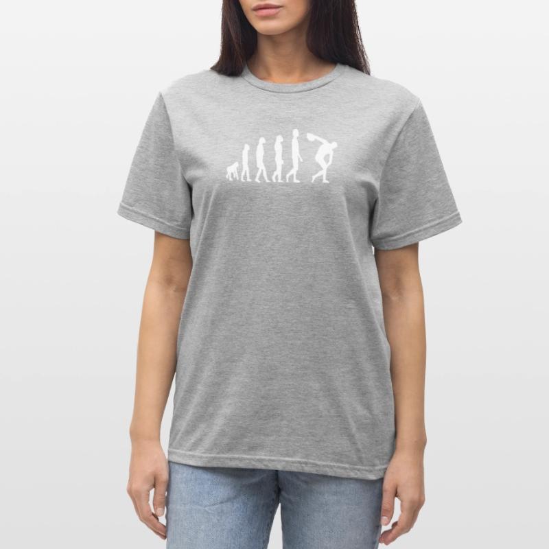 Diskuswerfen Diskuswerfer Evolution Diskus Unisex Polycotton T-Shirt