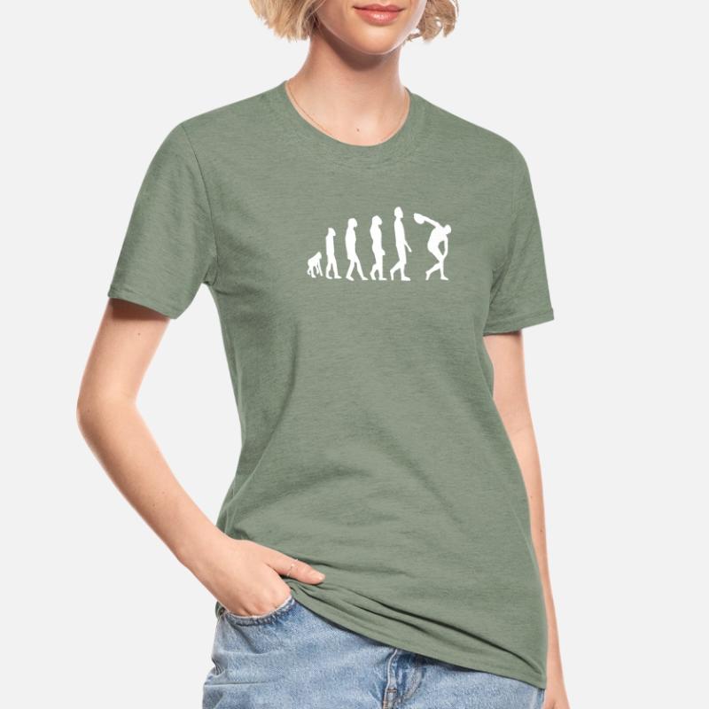 Diskuswerfen Diskuswerfer Evolution Diskus Unisex Polycotton T-Shirt