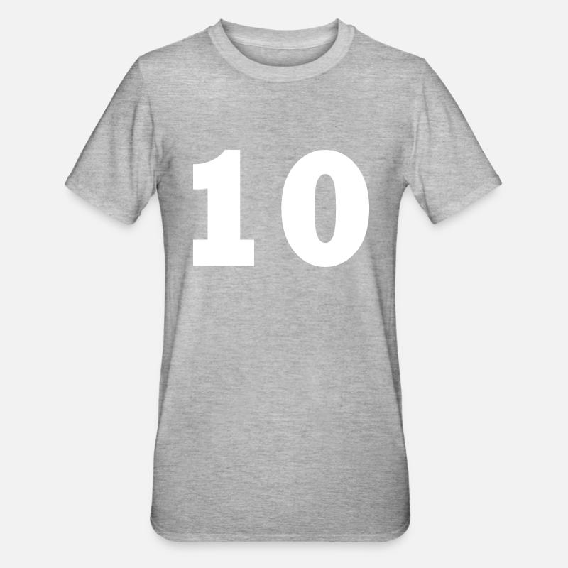 10 - T-shirt polycoton Unisexe - gris chiné