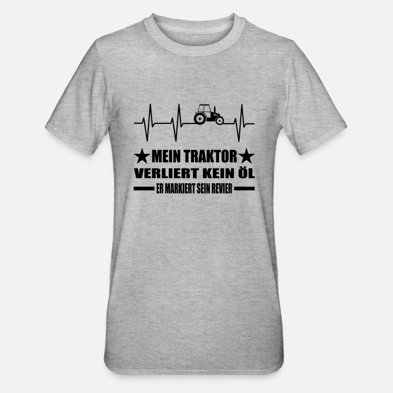 Traktor - Unisex Polycotton T-Shirt - Grau meliert