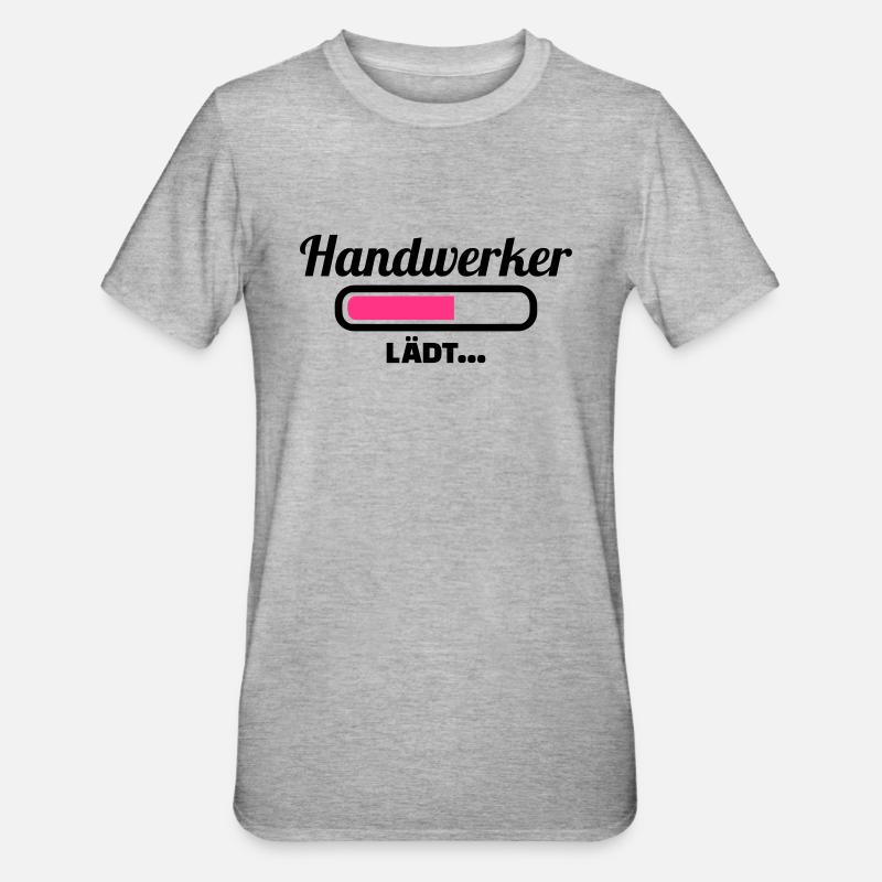 Handwerker - Unisex Polycotton T-Shirt - Grau meliert