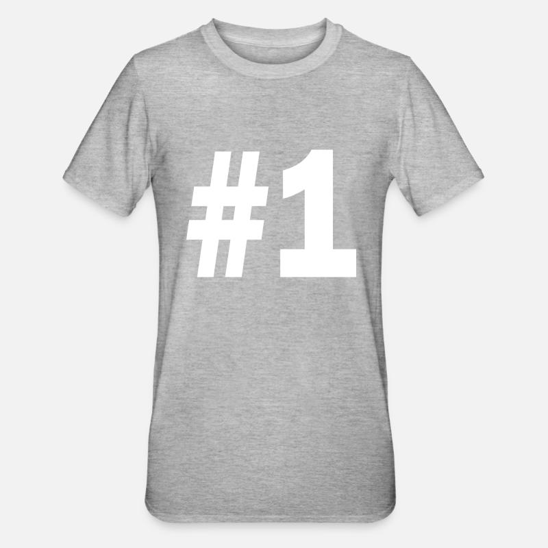 1 - T-shirt polycoton Unisexe - gris chiné