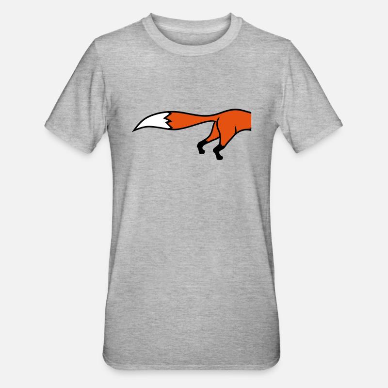 halb hinten hinterteil fuchs schön design cool com - Unisex Polycotton T-Shirt - Grau meliert
