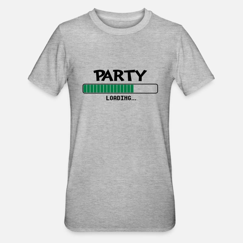 Party loading loading bar - Unisex Polycotton T-Shirt - heather grey