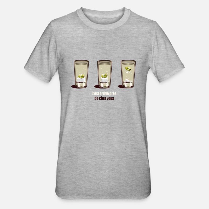 Petit Grégory le coktail. - T-shirt polycoton Unisexe - gris chiné