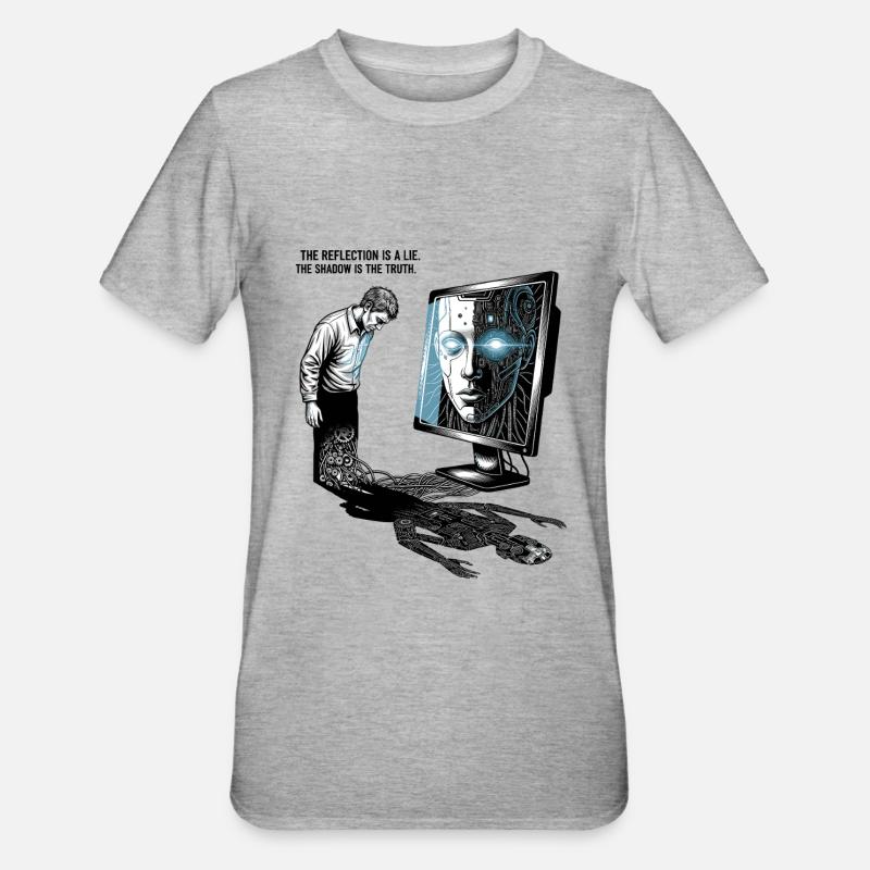 The Reflection is a Lie - Unisex Polycotton T-Shirt - heather grey