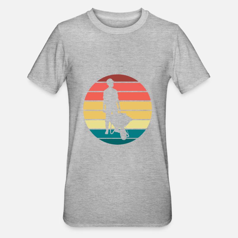 Ouvrier du bâtiment - T-shirt polycoton Unisexe - gris chiné