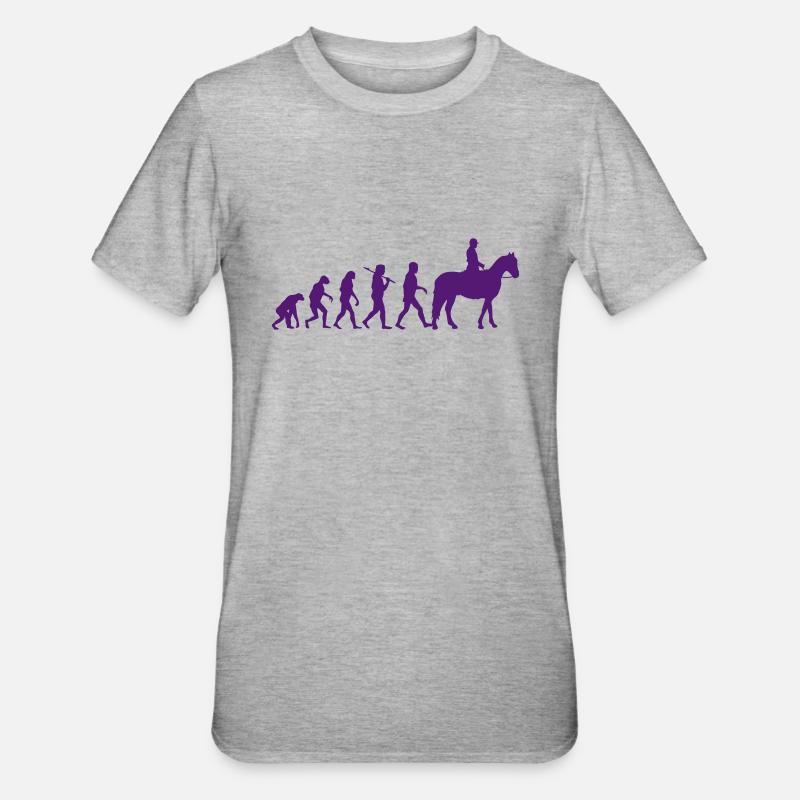 Evolution Horse Riding - Unisex Polycotton T-Shirt - heather grey