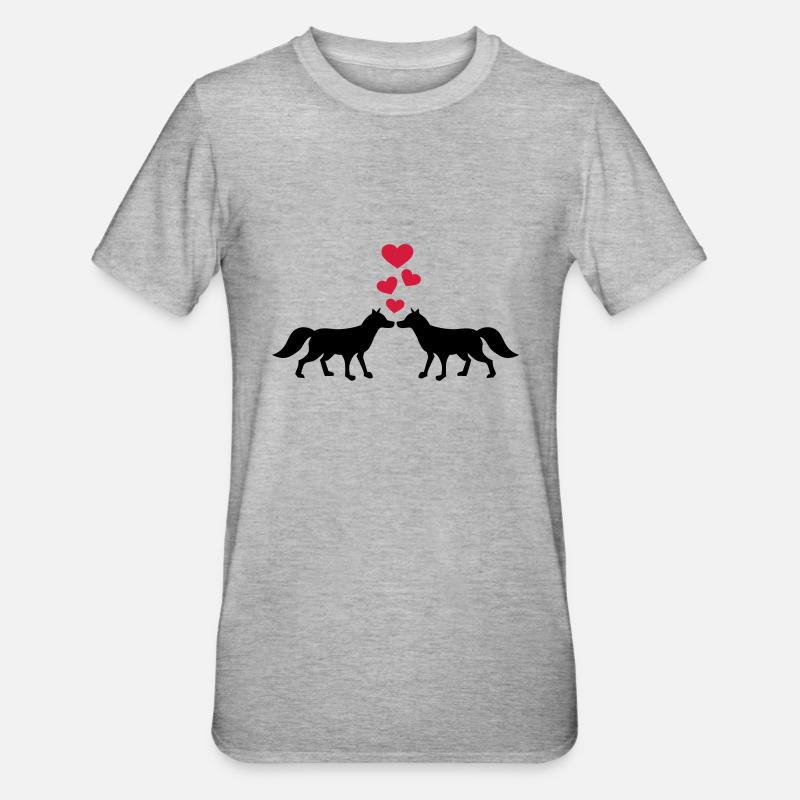 Fuchs - Unisex Polycotton T-Shirt - Grau meliert