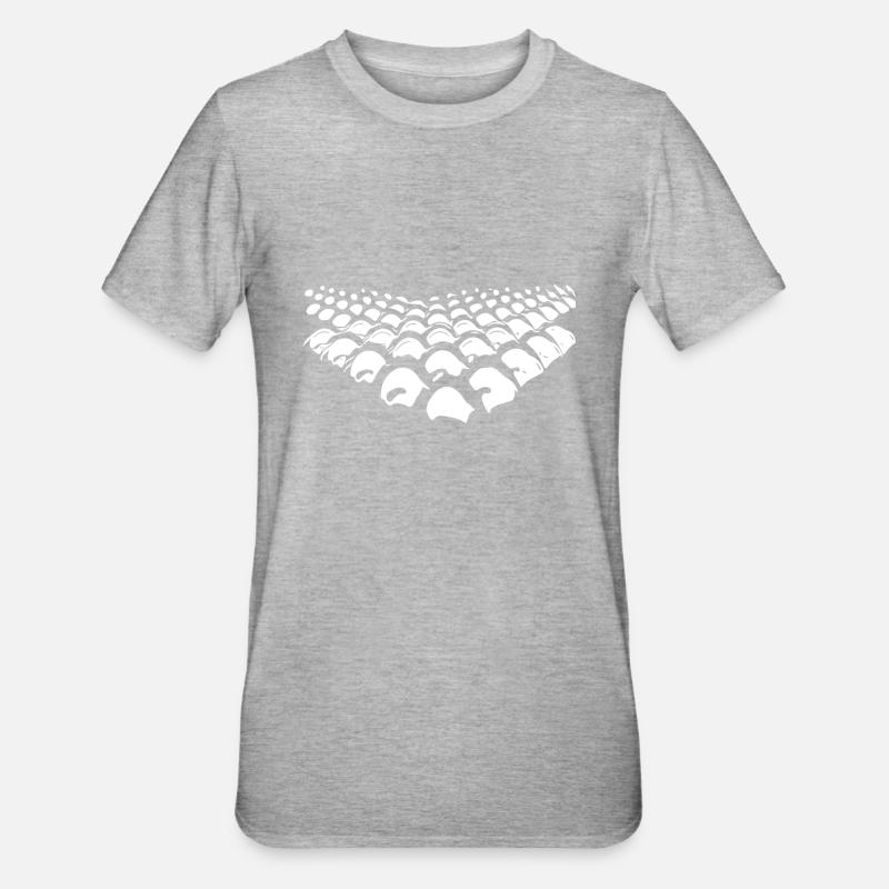 Points géométriques en forme de flèche - T-shirt polycoton Unisexe - gris chiné