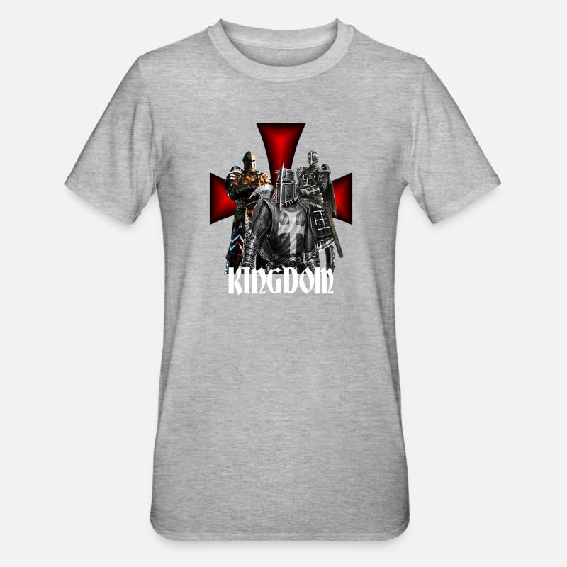 Crusader Design Warrior - Unisex Polycotton T-Shirt - heather grey