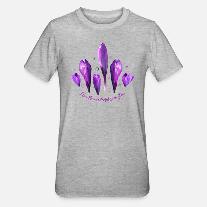 Crocuses Crocus - T-shirt polycoton Unisexe - gris chiné