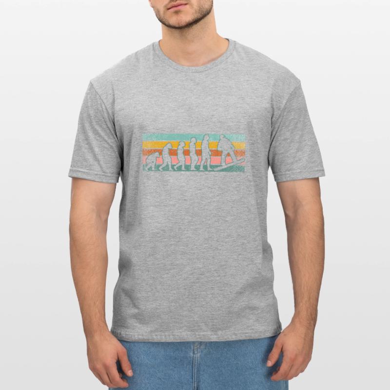 Snowboading Evolution Unisex Polycotton T-Shirt