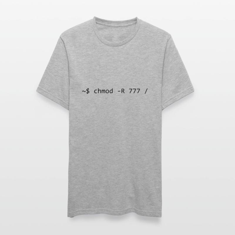 777 - GRANT ALL PRIVILEGES - LINUX BASH T-shirt polycoton Unisexe