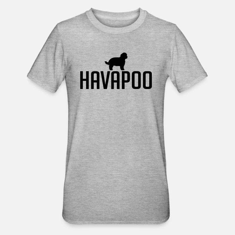 Havapoo Hunderasse Hunde Hund Wilsigns - Unisex Polycotton T-Shirt - Grau meliert