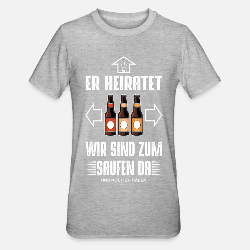 He gets married - Unisex Polycotton T-Shirt - heather grey