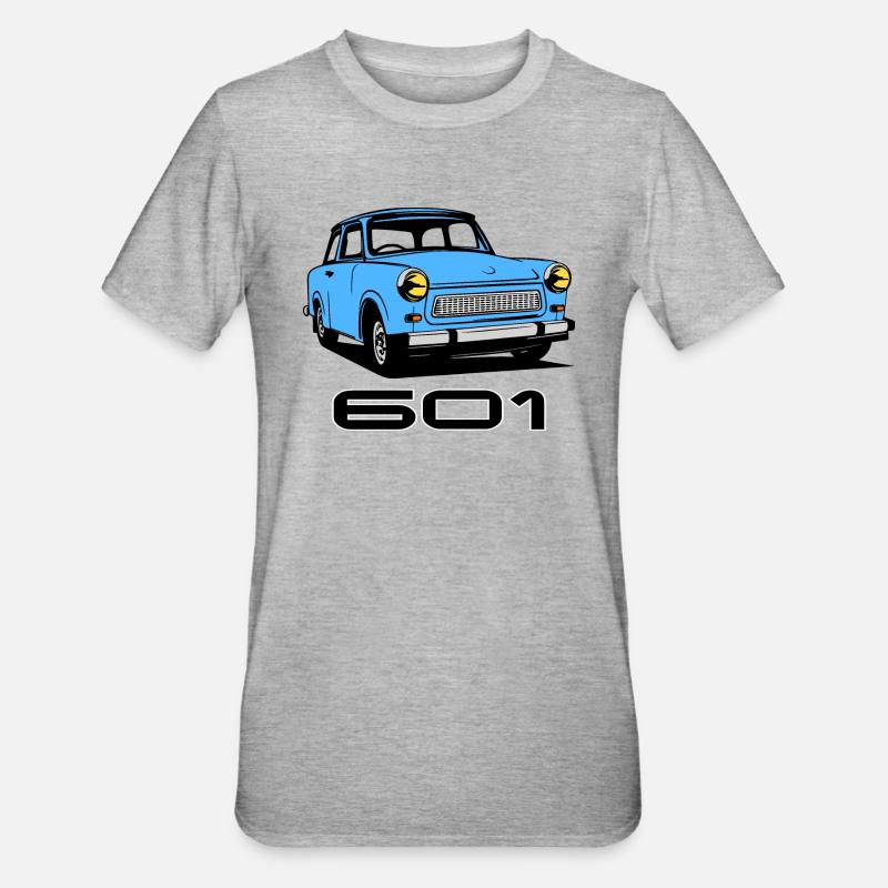  Trabi Auto - Unisex Polycotton T-Shirt - Grau meliert