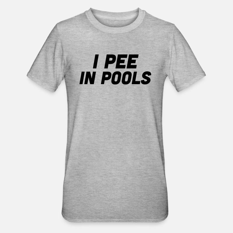 Je fais dans les piscines - T-shirt polycoton Unisexe - gris chiné