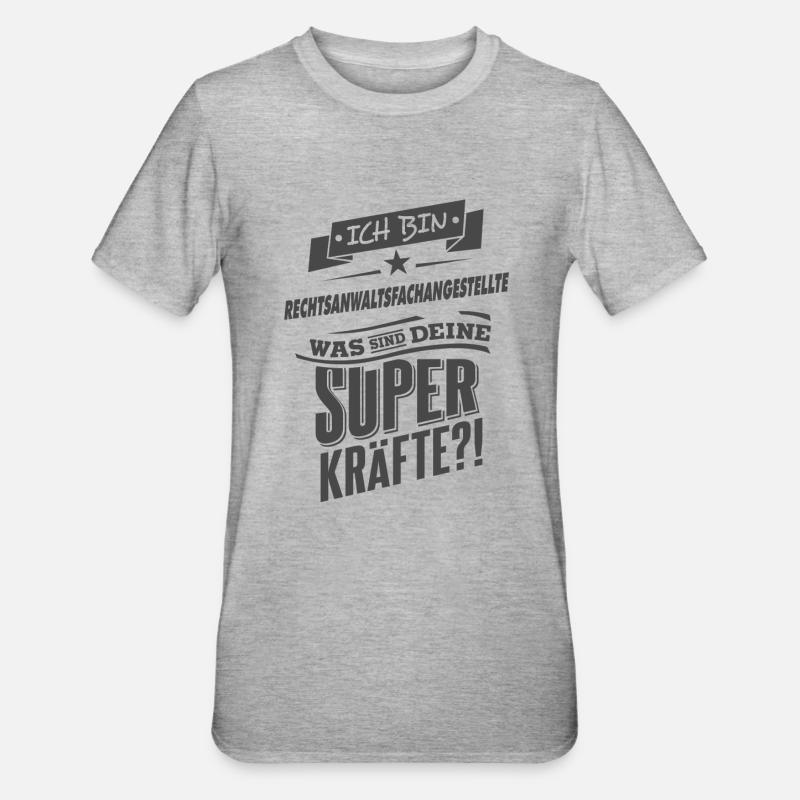 NEU Superpower Rechtsanwaltsfachangestellte - Unisex Polycotton T-Shirt - Grau meliert