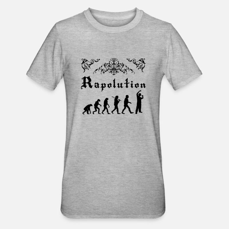 Rap Evolution - T-shirt polycoton Unisexe - gris chiné