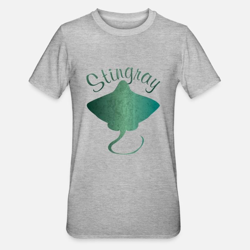 Ray stingray stingray gift - Unisex Polycotton T-Shirt - heather grey