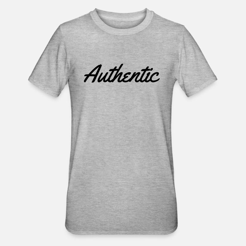Authentique - T-shirt polycoton Unisexe - gris chiné
