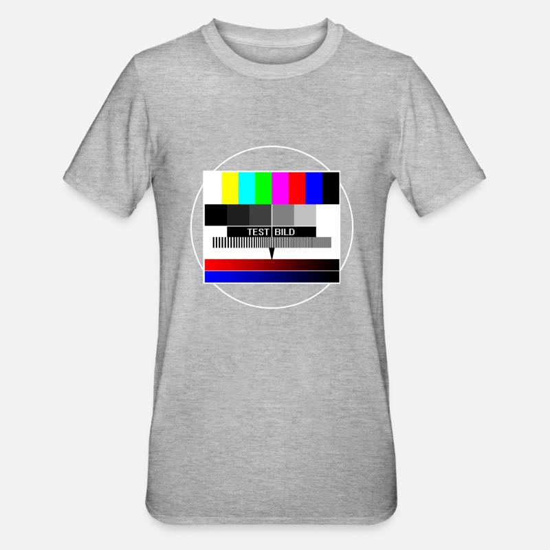 tv-testbild - T-shirt polycoton Unisexe - gris chiné