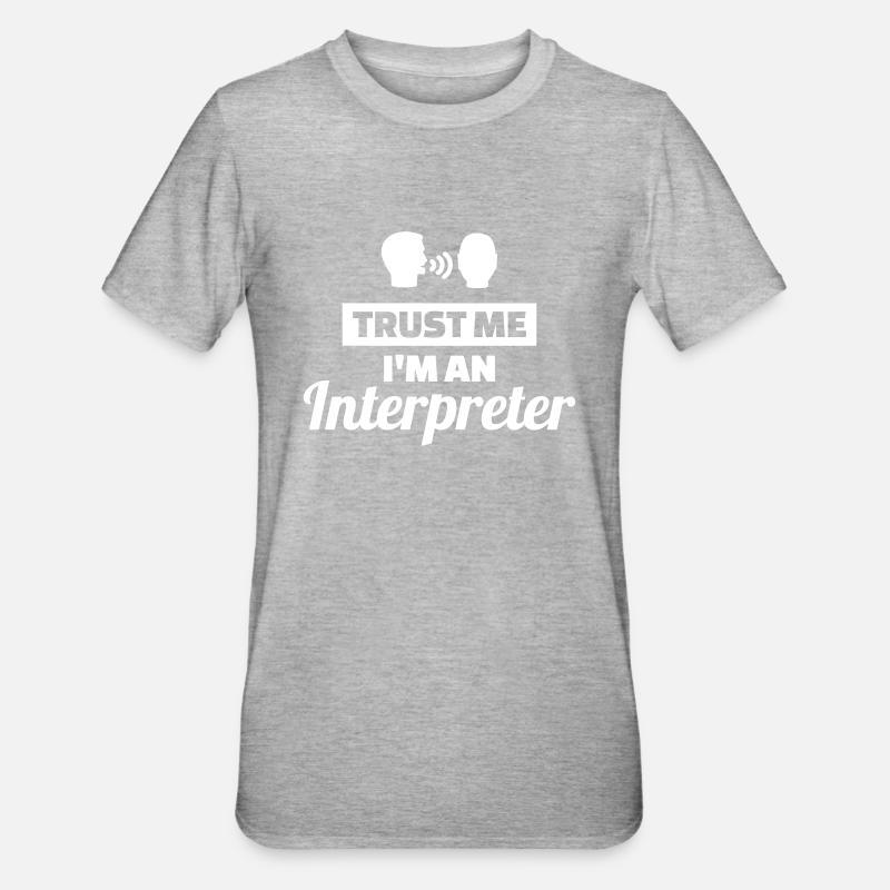 Interprète - T-shirt polycoton Unisexe - gris chiné