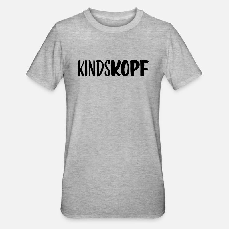Tête d’enfant - T-shirt polycoton Unisexe - gris chiné