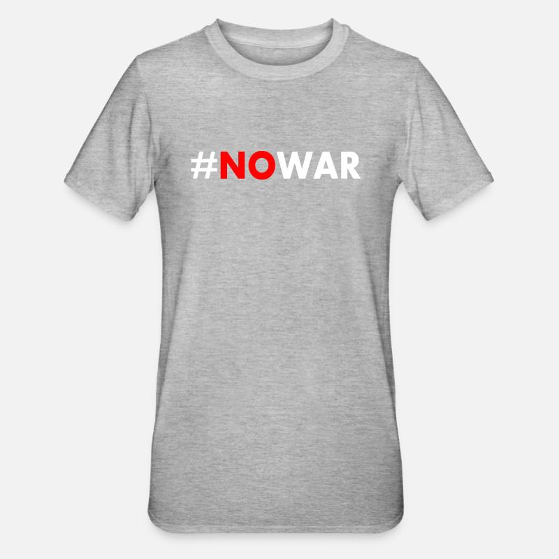 No war - T-shirt polycoton Unisexe - gris chiné
