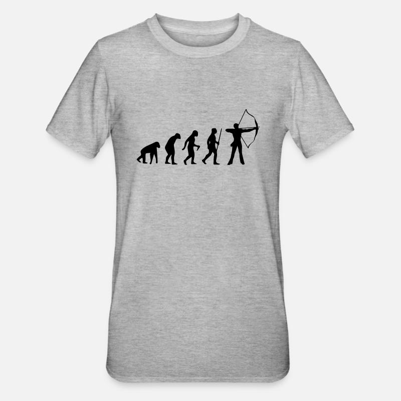 ARCHERY EVOLUTION! - Unisex Polycotton T-Shirt - heather grey