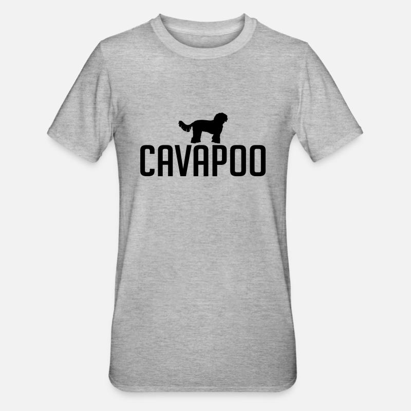 Cavapoo Dog races Chiens Wilsigns - T-shirt polycoton Unisexe - gris chiné