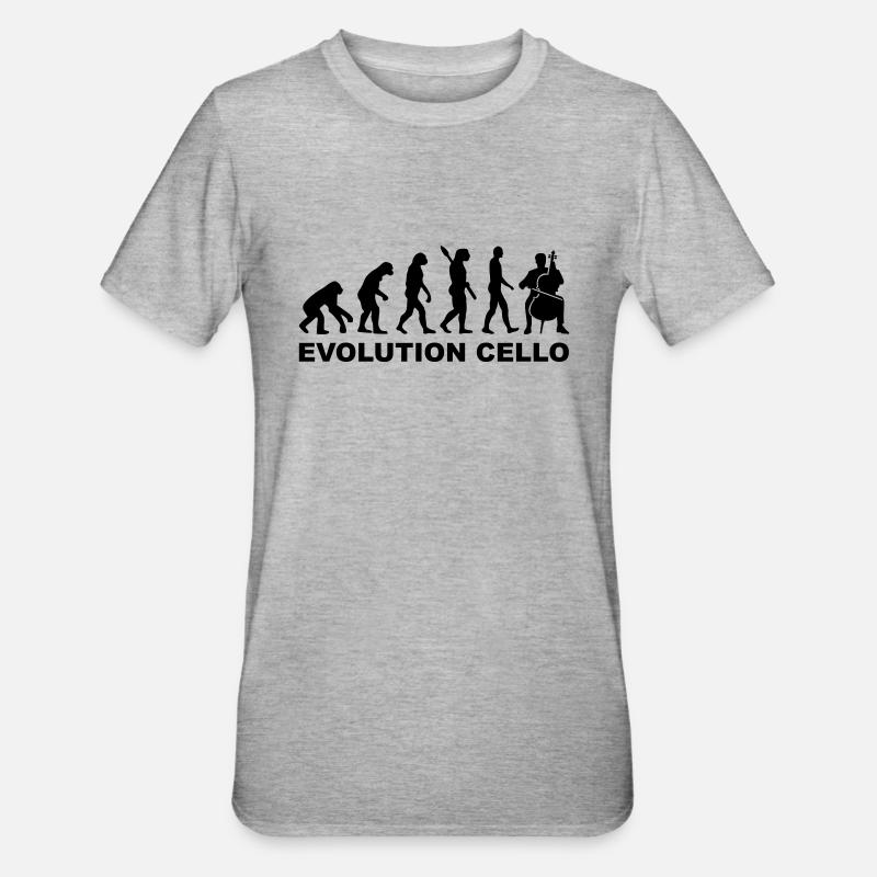 Evolution Cello - T-shirt polycoton Unisexe - gris chiné