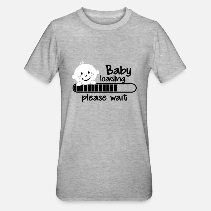 Baby loading.... please wait - T-shirt polycoton Unisexe - gris chiné