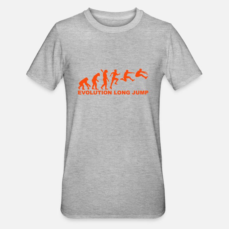 Evolution Long jump - T-shirt polycoton Unisexe - gris chiné
