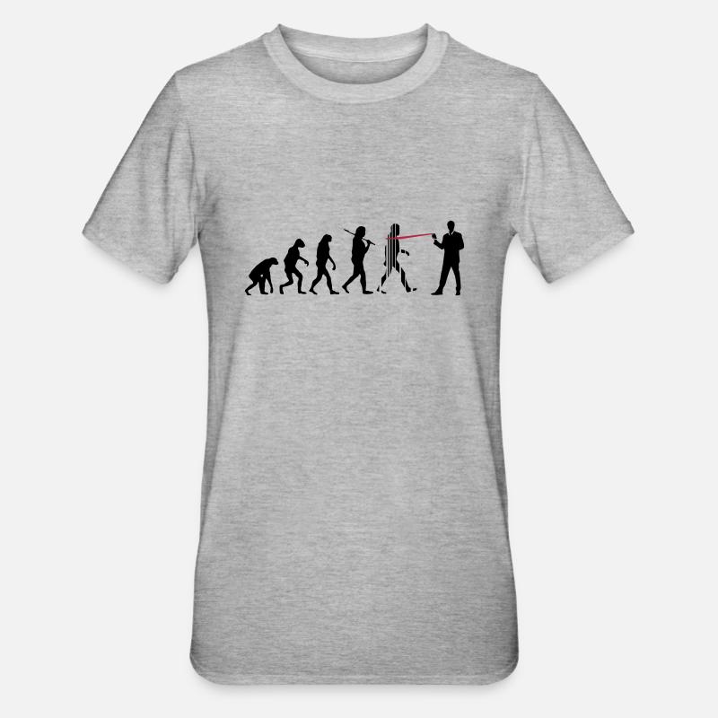 évolution NSA - T-shirt polycoton Unisexe - gris chiné