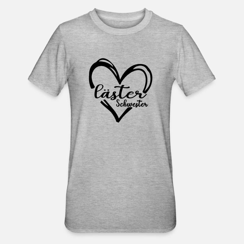Lästerschwester BFF Freundin Läster Schwester - Unisex Polycotton T-Shirt - Grau meliert