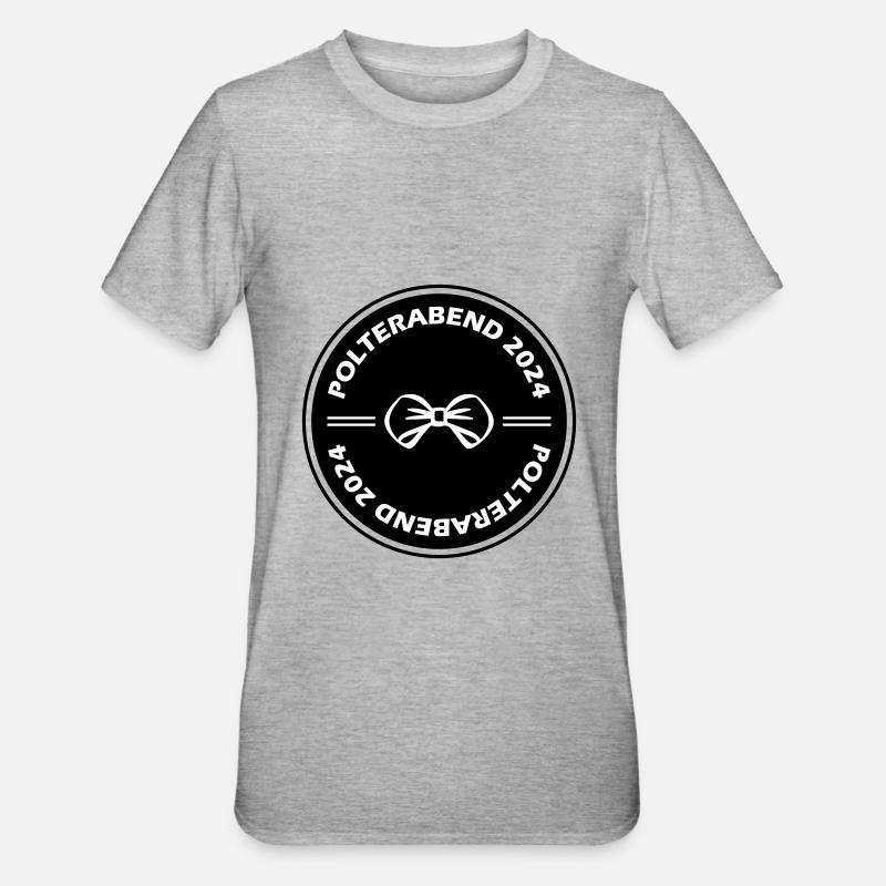 Polterabend 2024 - Unisex Polycotton T-Shirt - Grau meliert