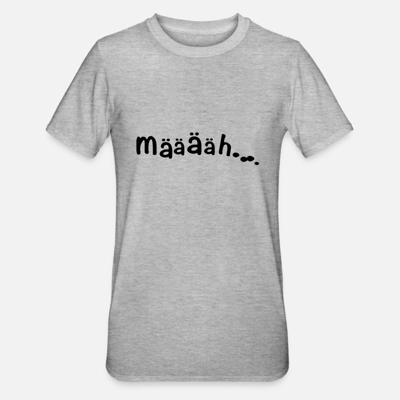 MÄÄÄH ZIEGE - Unisex Polycotton T-Shirt - Grau meliert