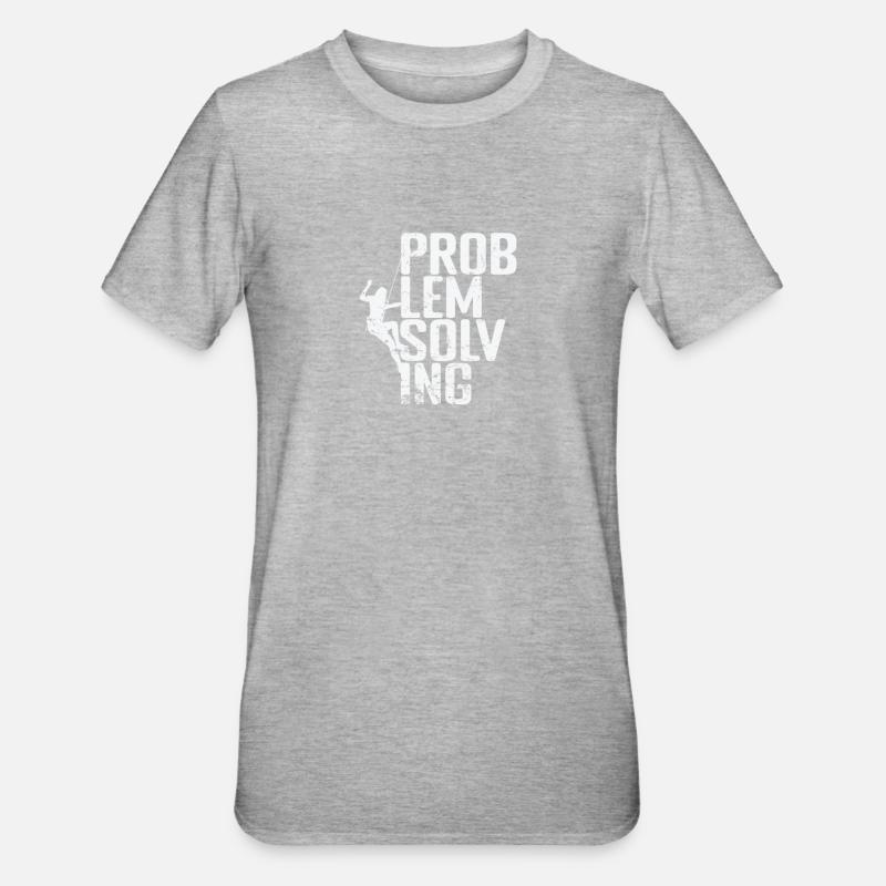 Problem Solving Bouldering - Unisex Polycotton T-Shirt - heather grey
