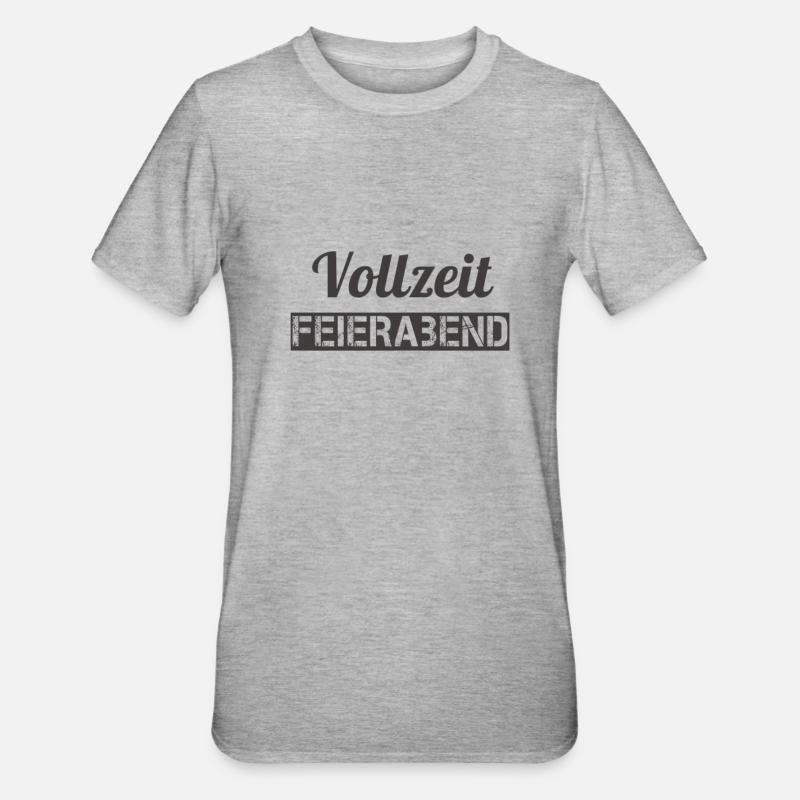 Vollzeit Feierabend - Unisex Polycotton T-Shirt - Grau meliert