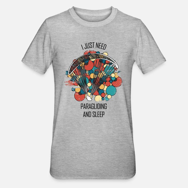 Paragliding Gleitschirm Paragleiter Paraglider - Unisex Polycotton T-Shirt - heather grey