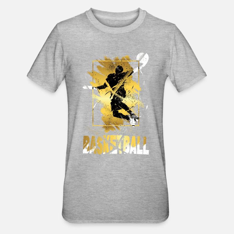 Basketteur Basketteur Dunking Gold Splash - T-shirt polycoton Unisexe - gris chiné