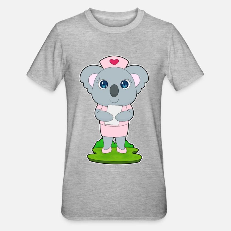 Infirmière Koala - T-shirt polycoton Unisexe - gris chiné