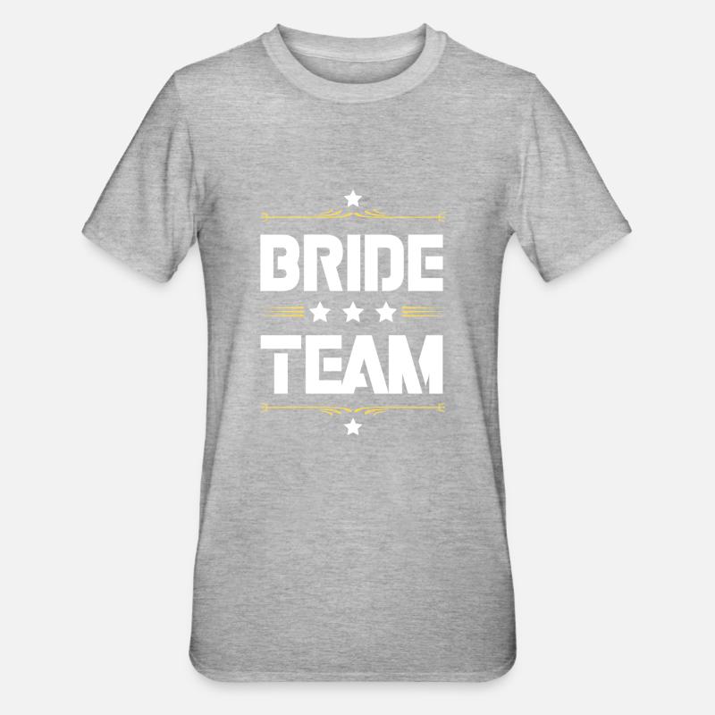 Équipe de la mariée - T-shirt polycoton Unisexe - gris chiné