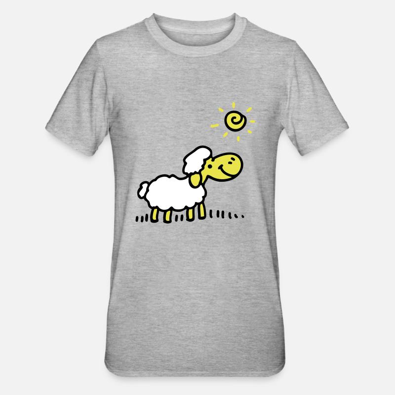 Moutons Sun 3 - T-shirt polycoton Unisexe - gris chiné
