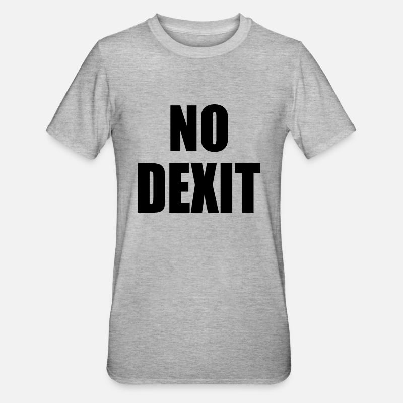 No dexit - T-shirt polycoton Unisexe - gris chiné
