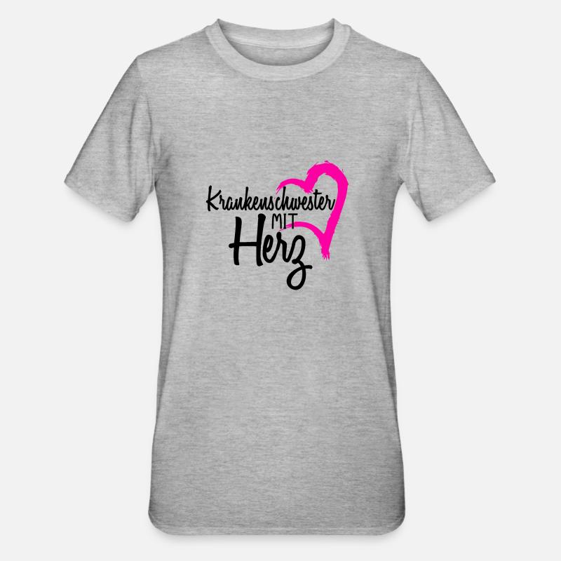 Krankenschwester Geschenk - Unisex Polycotton T-Shirt - Grau meliert