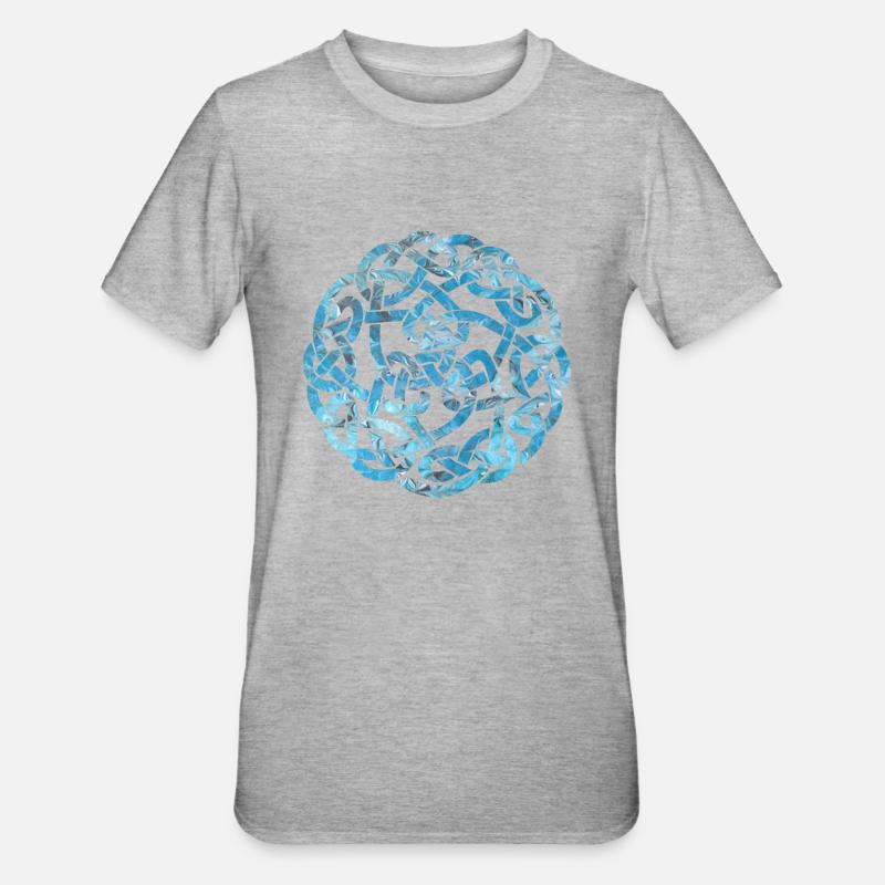 celtic knot 5 e 78 - Unisex Polycotton T-Shirt - heather grey