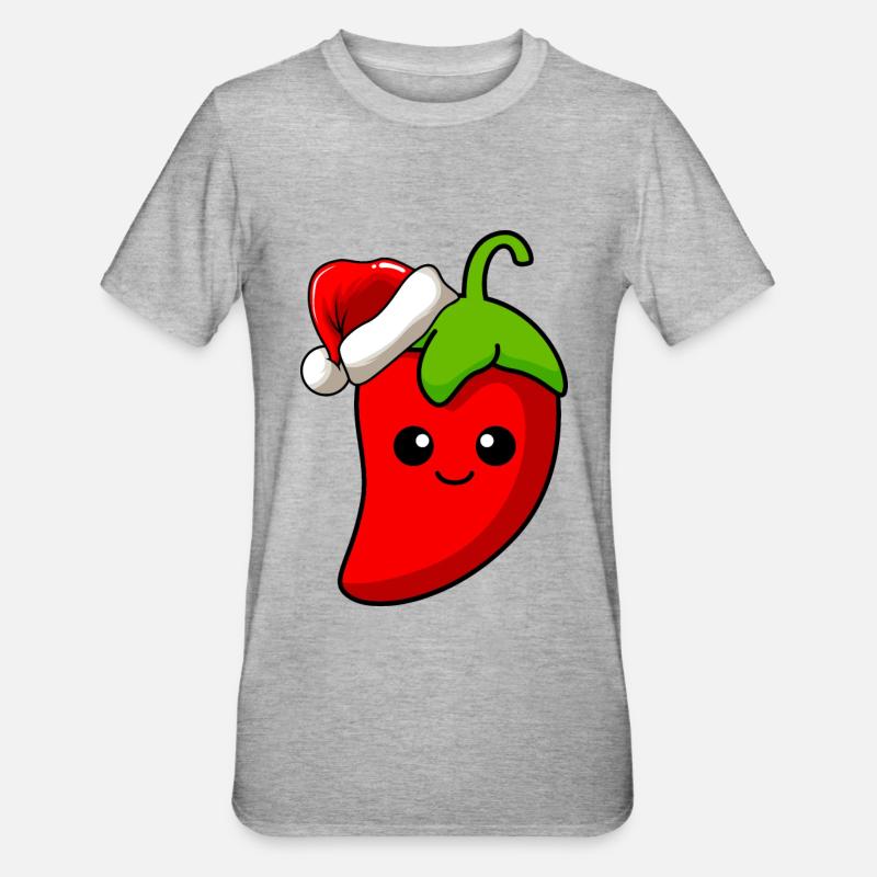 Chilli Christmas Comic Xmas - Unisex Polycotton T-Shirt - heather grey